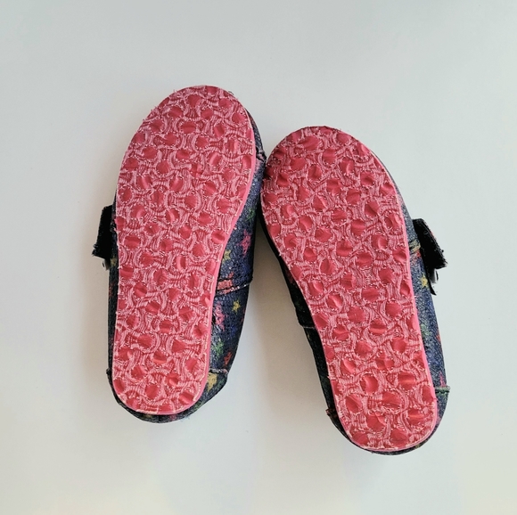TOMS Toddler Girls Glitter Stars Classic Velcro 5T - Picture 5 of 9